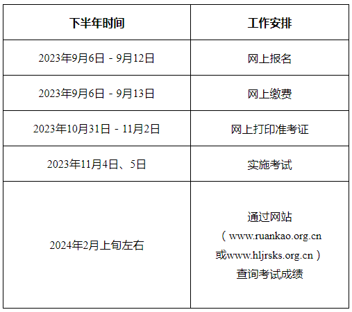 黑龍江省軟考考試時間安排.png